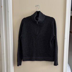 Patagonia Charcoal Ribbed Quarter-Zip Sweater